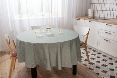 ARDESTO Скатертина Oliver, зелений, D-200 см, 100% бавовна