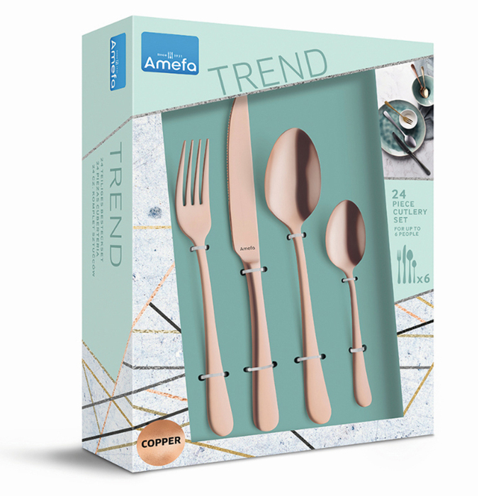 Набір столових приладів 24 предметів Austin Copper Amefa