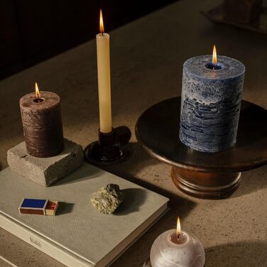 Свічки Spaas Rustic Pillar 80/110 мм 65 шт. - (темно-сині)