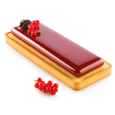 KIT TARTE RING RECTANGULAR 265x105 MM Форма силіконова 235 x 75 h 20 mm + 1 прямокутне кільце  (265