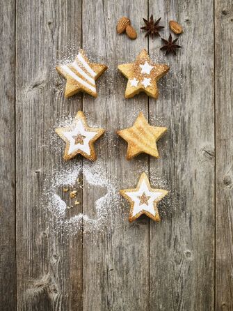 Форма для випічки у вигляді зірочок середня, червона, 17 x 29,5 x 3,5 см, RBV Birkmann