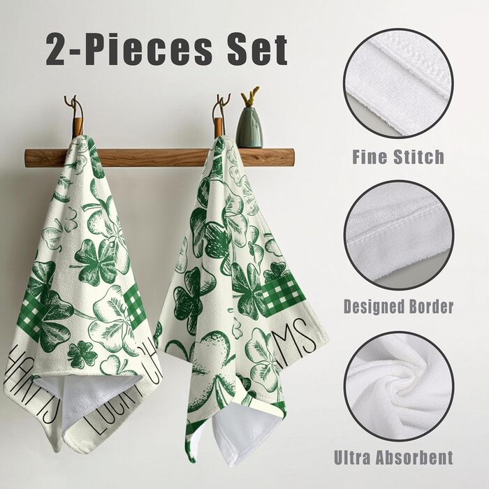 Різдвяні кухонні рушники Kwlegh, рушник для рук, різдвяна ялинка, цукерка-тростина, сніжинка, рушник для пальців, набір з 2 шт. , милий чоловічий банний рушник, високопоглинаючі рушники, 36 x (талісман на щастя)