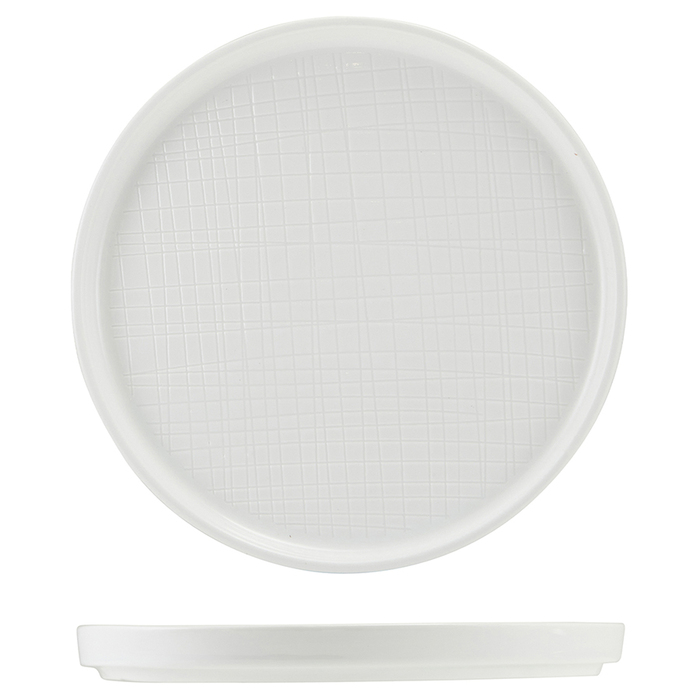 Тарелка презентационная 20*2.2 см с низким вертикальным бортом, Incise Porcelain Lavara, GenWare