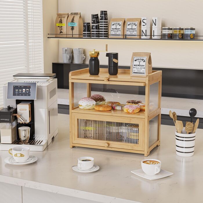 Дворівнева бамбукова хлібниця 41 x 25 x 40 см BAMBANG