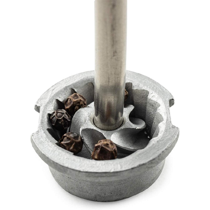 Ручная мельница для перца, классическая регулировка помола, Высота 8 см, Чугун, Черный, 35402 8 см Single Black