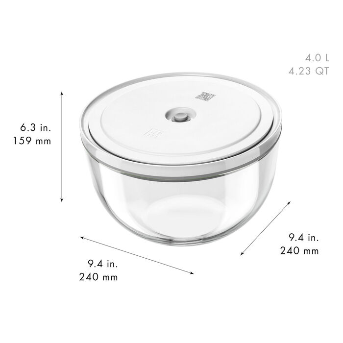 Набір мисок з вакуумними кришками, 6 предметів, прозоре скло Fresh & Save Zwilling