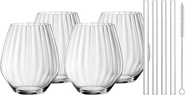 Набір з 4 келихів для джин-тоніка 630 мл з трубочками, Tastes Good Nachtmann