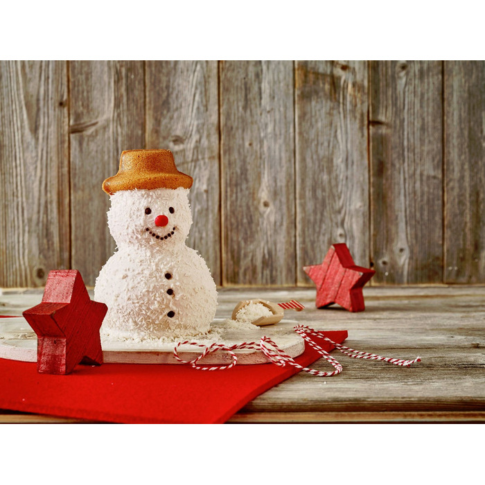 Форма для випічки у вигляді сніговика Еміля двостороння, 17 х 10 х 17,2 см, RBV Birkmann