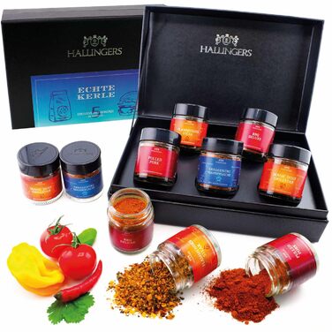 Подарунковий набір спецій ручної роботи, 24 спеції з усього світу (набір) - Літній подарунок та ідеальний подарунок для барбекю Новий дім, вітання, дружба, одужання, Deluxe Selection 24, 24 спеції (73511) (Справжні чоловіки, 5 спецій (72272)), 24 -