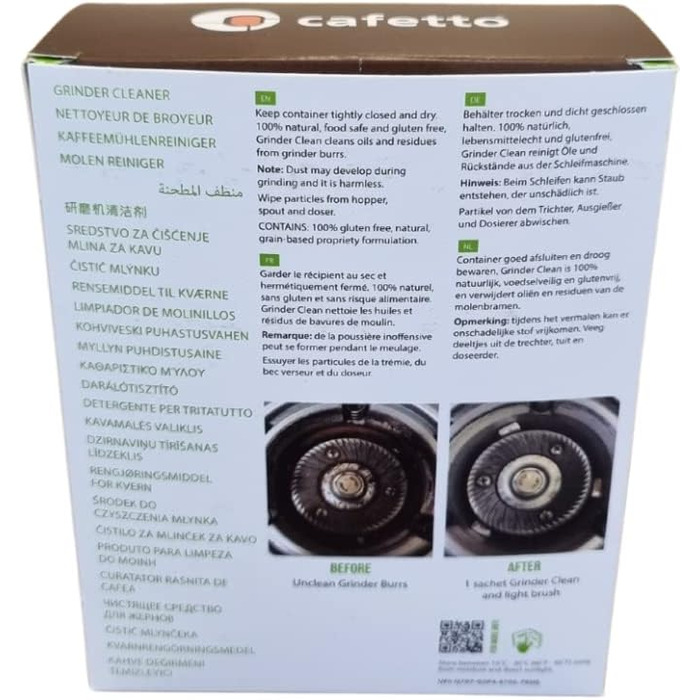 Засіб для чищення кавомолок 3 x 45 г Cafetto