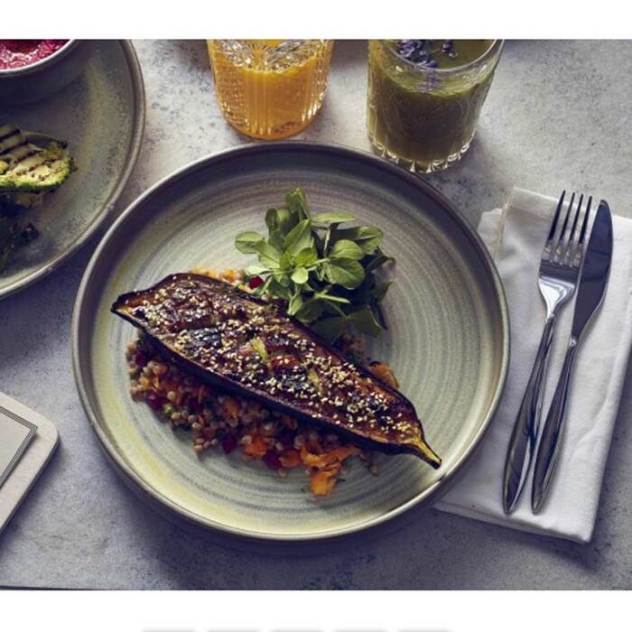 Тарелка презентационная с бортиком 18хh 2.6 см, Terra Porcelain Matt Grey, GenWare