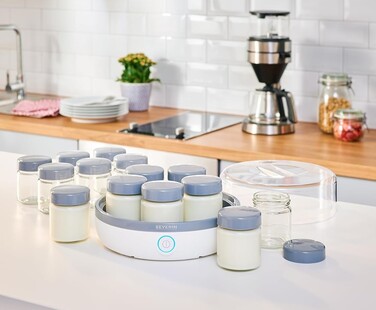 Йогуртниця на 7 порційних баночок по 150 мл, з додатковими баночками JG 3520 Severin