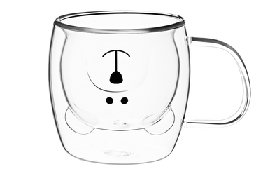 ARDESTO Animals Набор чашек с двойными стенками 250мл, 2шт, боросиликатное стекло