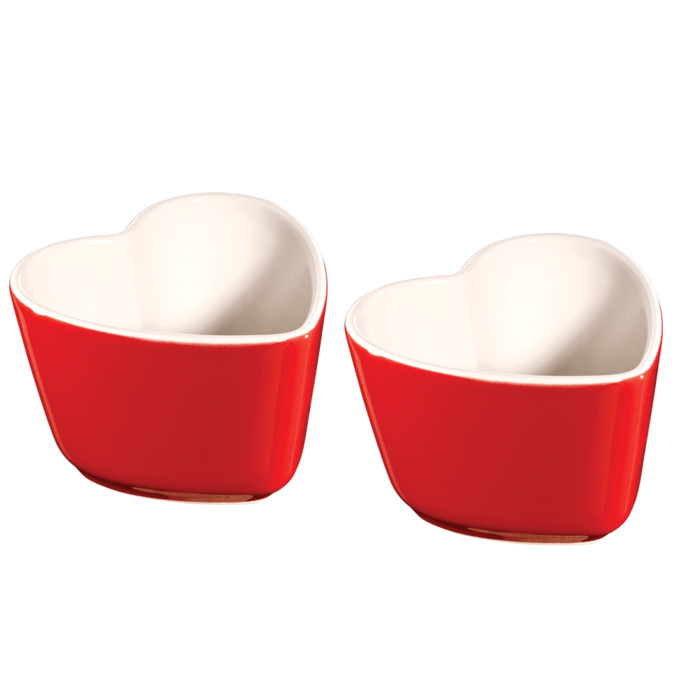 Набір форм для запікання в формі 0.08 л серця 2 предмета Cherry Staub