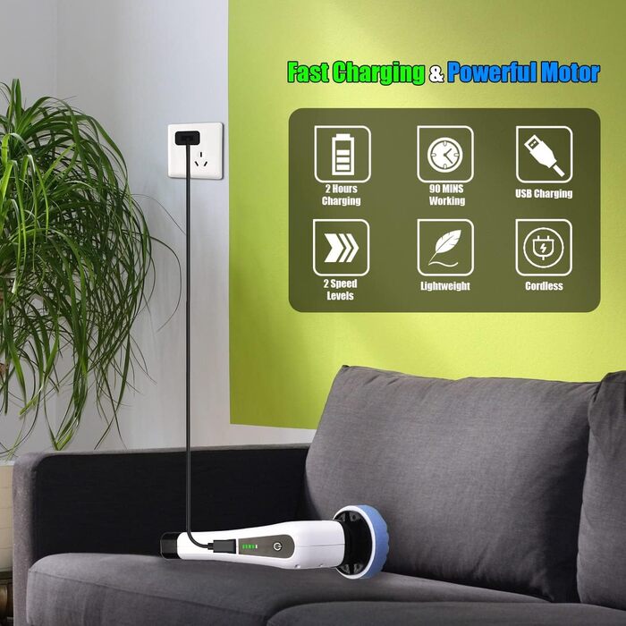 Електрична щітка для очищення з 8 змінними головками FARI