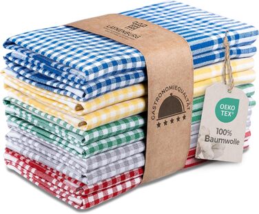 Набір із 10 кухонних рушників 45x65 см, різнокольорові LAYNENBURG