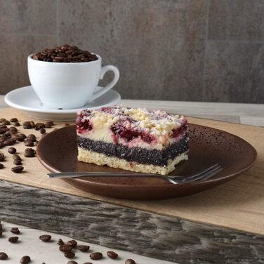 Арена Реактивна порцеляна на 4 особи (тарілка плоска 21 см, коричнева)