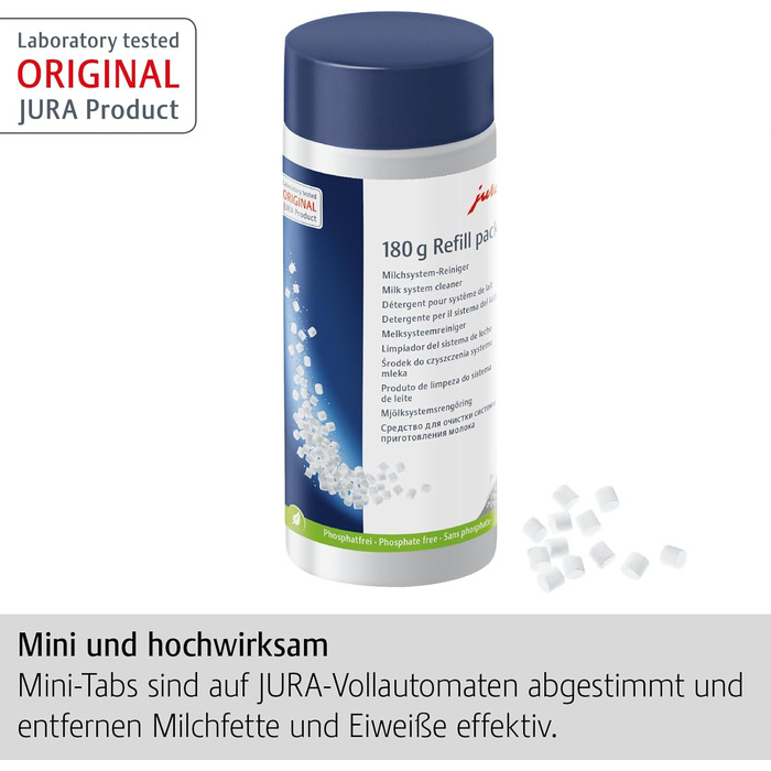 Міні-таблетки для очищення системи подачі молока на 60 чисток 180 г JURA