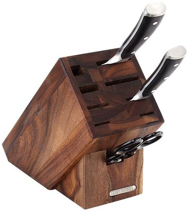 Підставка для ножів на 9 предметів, дерево акації 22 х 11,5 см Continenta