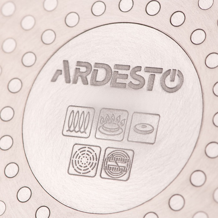 ARDESTO Сковорода глибока з кришкою Gemini Gourmet Andria, 24см, алюміній, чорний