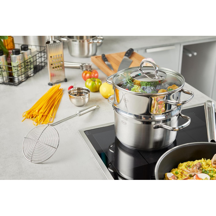 Каструля з паровим кошиком 20 см Elegance Rosle