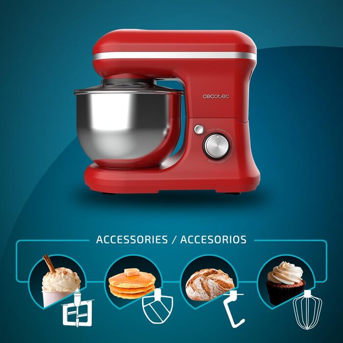 Міксер 1200 Вт, 5 л червоний Cecomixer Merengue 5L 1200 Cecotec