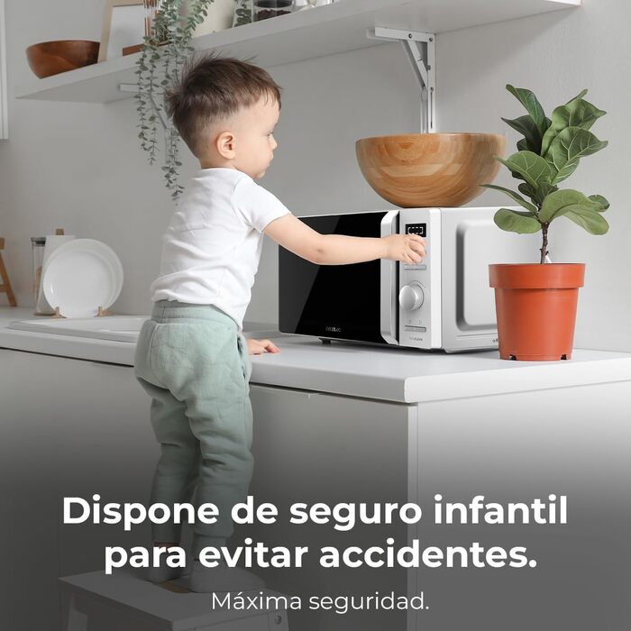 Мікрохвильова піч 700 Вт, 19 л біла Proclean 5010 Inverter Cecotec