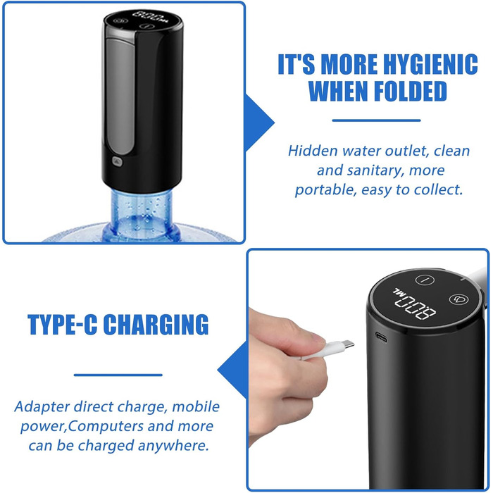 Електричний диспенсер для води 5 Вт чорний Behogan