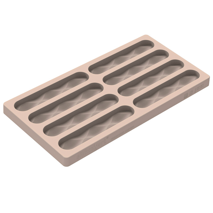 CH028 - KIT BAR SISMA Набір форм для шоколаду 120x25 h10 мм  (29 мл x 8), силік. форма 117x22 h12.5