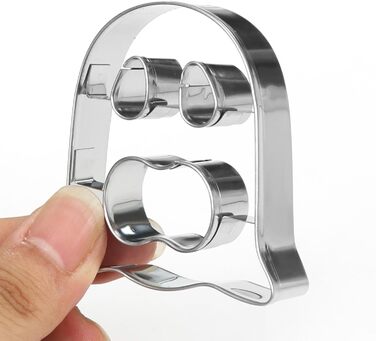 Різдвяні формочки для печива, набір формочок для печива гном Санта Клаус, формочка для печива з нержавіючої сталі у формі лося, формочка для печива з 4 головами лося, подарункові формочки для печива для випікання помадних тортів (барвиста тема A1)