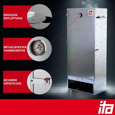 Коптильня преміум-класу з 3 рівнями ITA