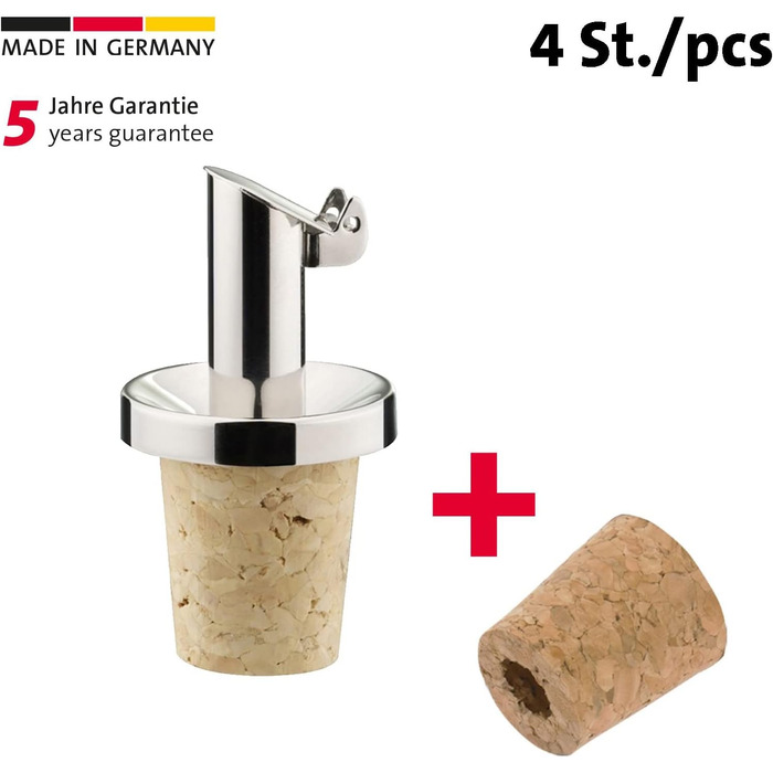 Пробка для олії/оцту 4 запасні пробки з клапанами Westmark