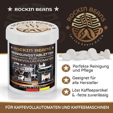 Таблетки для чищення кавомашин 100 шт Rockin Beans