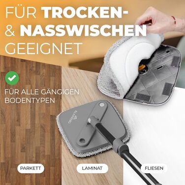 Набір швабри з відром 160 см сірий ALANBERG