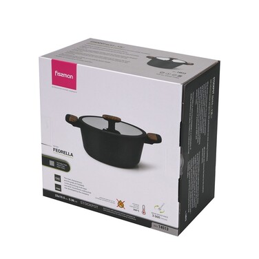 Кастрюля со стеклянной крышкой 22 см 3,36 л FEORELLA Fissman