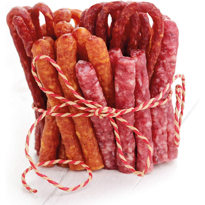 Нитка кухонна 60 м для ковбасок, набір 2 предмети, біло-червона Westmark