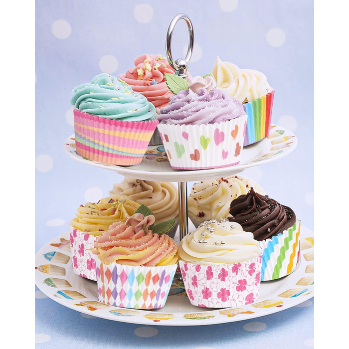 Набор из 300 бумажных формочек для мафинов, разноцветный Xespis