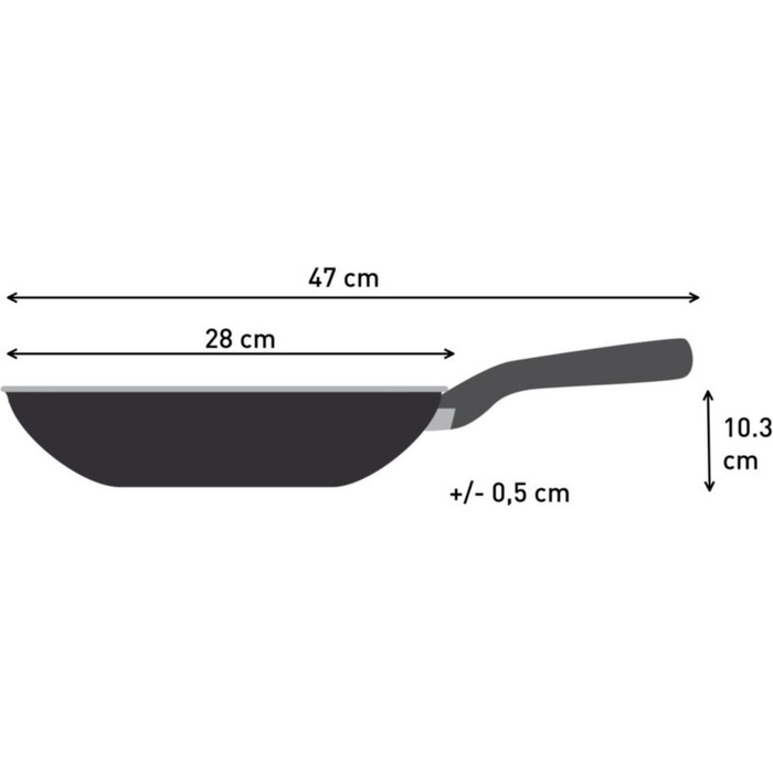 Tefal Сковорода ВОК Halo, 28см, алюминий, бакелит, серый