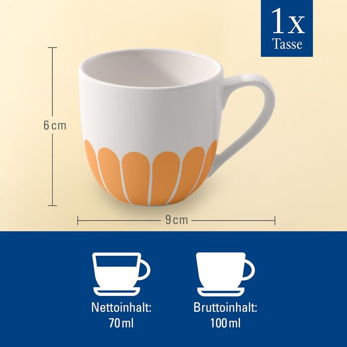 Чашка для еспресо 70 мл, помаранчевий Fleur Villeroy & Boch