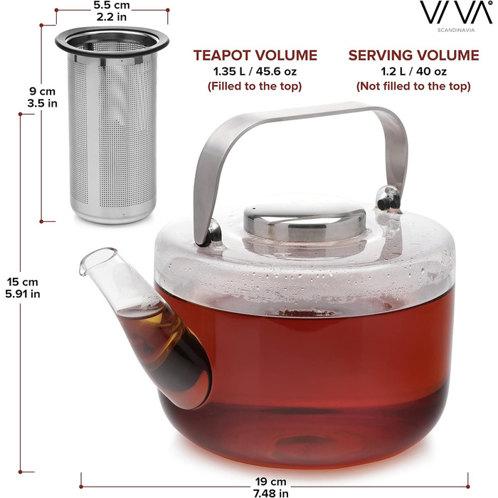 Чайник со вставкой для ситечка 1,2 л Viva Scandinavia