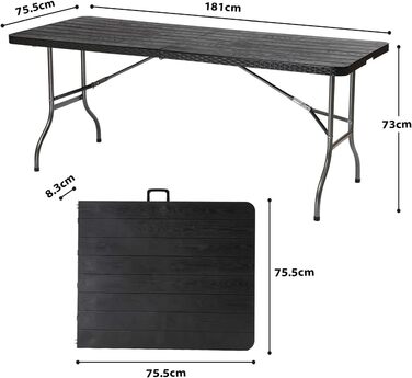 Стіл для кемпінгу 181 х 75,5 см Sekey