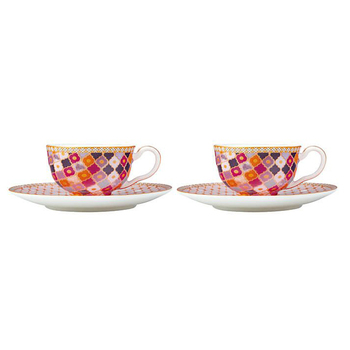 Набір чашок для еспресо з блюдцем Maxwell Williams Teas&C's Kasbah Rose, фарфор, 85 мл, 2 шт.