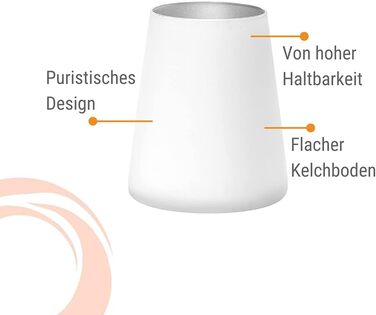 Набір склянок 380 мл, 6 предметів, білий/сріблястий Power Stölzle Lausitz