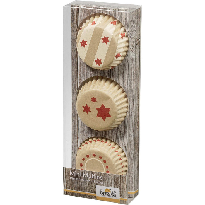 Набір форм для випічки міні-маффинов, 72 шт, 4,5 см, бірюзовий, Little Christmas II RBV Birkmann