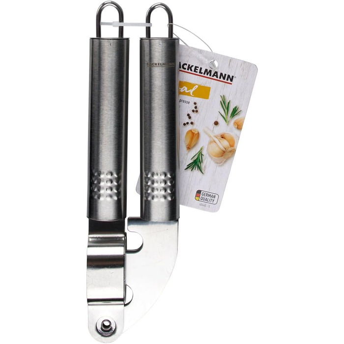 Відкривачка Fackelmann OVAL GRIP, практична відкривачка для консервів з нержавіючої сталі, універсальна відкривачка з ергономічною ручкою (колір сріблястий), кількість ука (19 x 5,5 x 3 см)