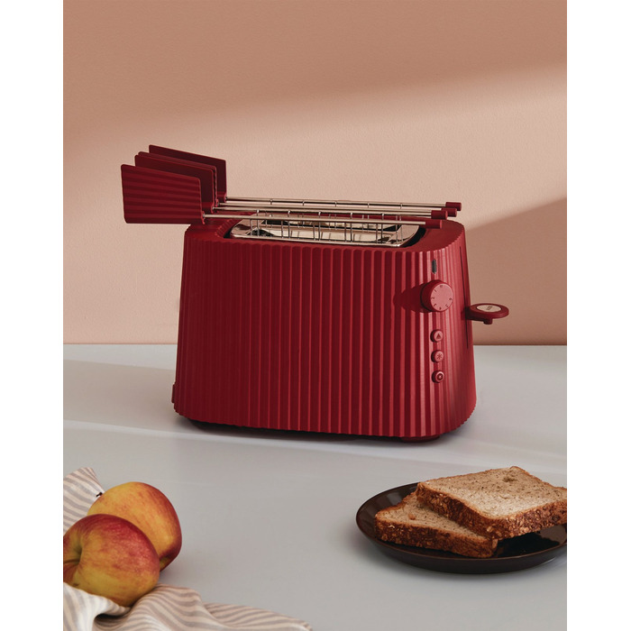 Тостер 25х34х18, 5 см, червоний Plissé Alessi
