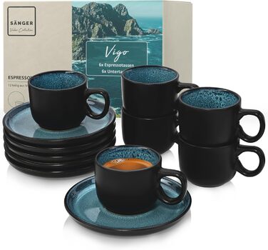 Кам&39яні миски для пасти 6 предметів, набір мисок для пасти на 6 осіб, набір мисок, придатний для миття в посудомийній машині та мікрохвильовій печі, велика багатофункціональна миска темно-сірого кольору 750 мл КОЛЕКЦІЯ VALUE (Vigo, чашки для еспресо 12 