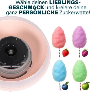 Машина для цукрової вати з 10 паличками та мірною ложкою, потужність 500 Вт Princess