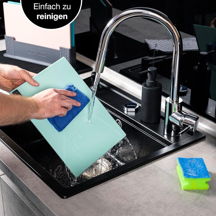 Набір обробних дошок 32 x 22 см з підставкою, 3 предмети, різнокольорові Moritz & Moritz