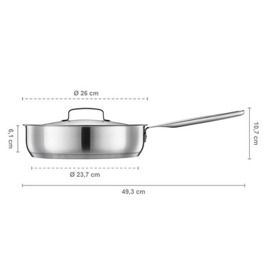 Сотейник Fiskars All Steel 26 см матовий (1064746)